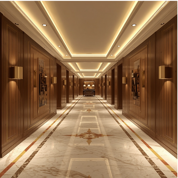 Grand hotel lobby installation